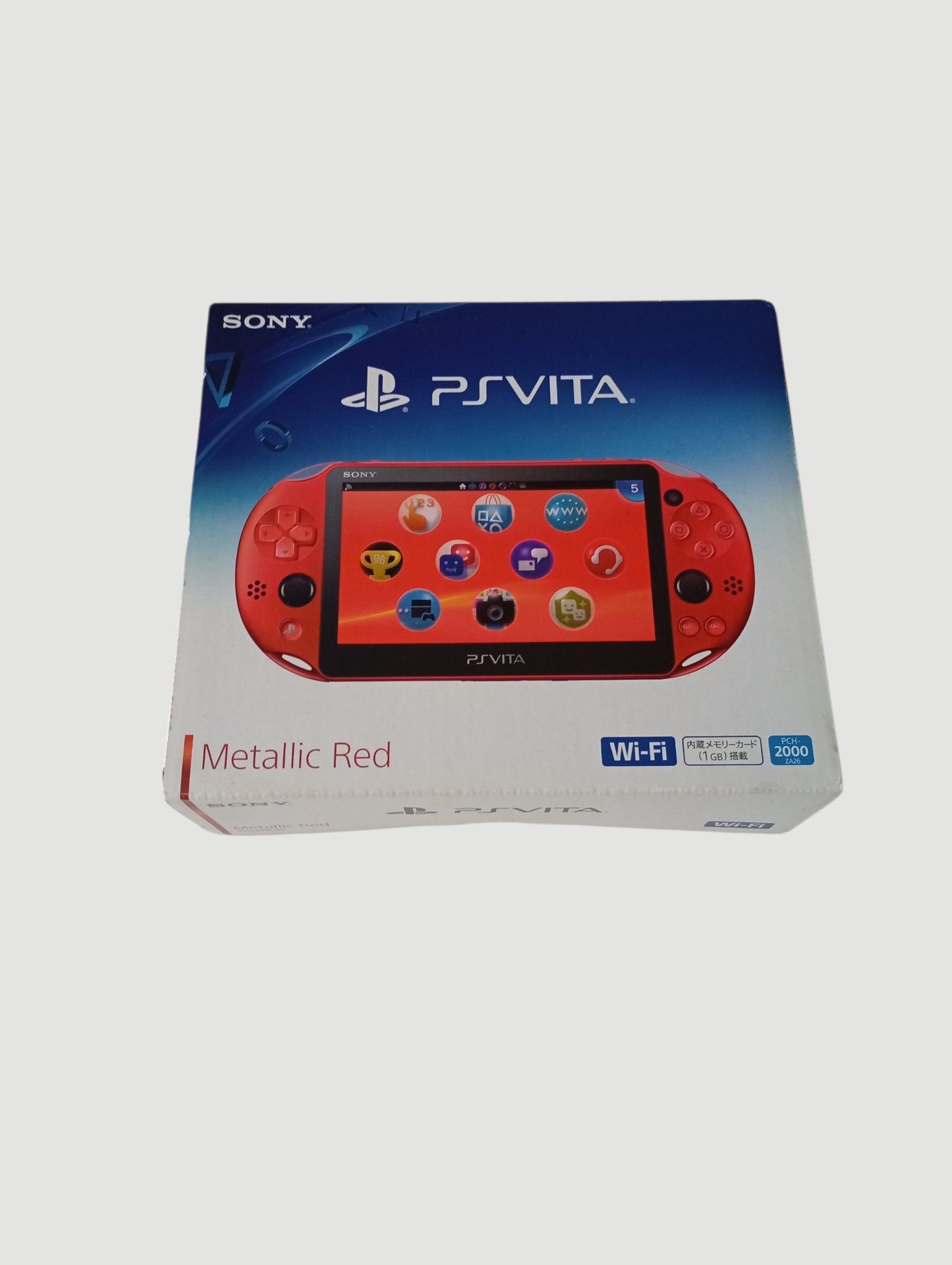 consola psvita metallic red  slim en caja cib liberada con micro sd 32 gb