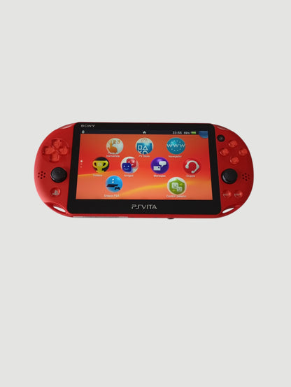 consola psvita metallic red  slim en caja cib liberada con micro sd 32 gb