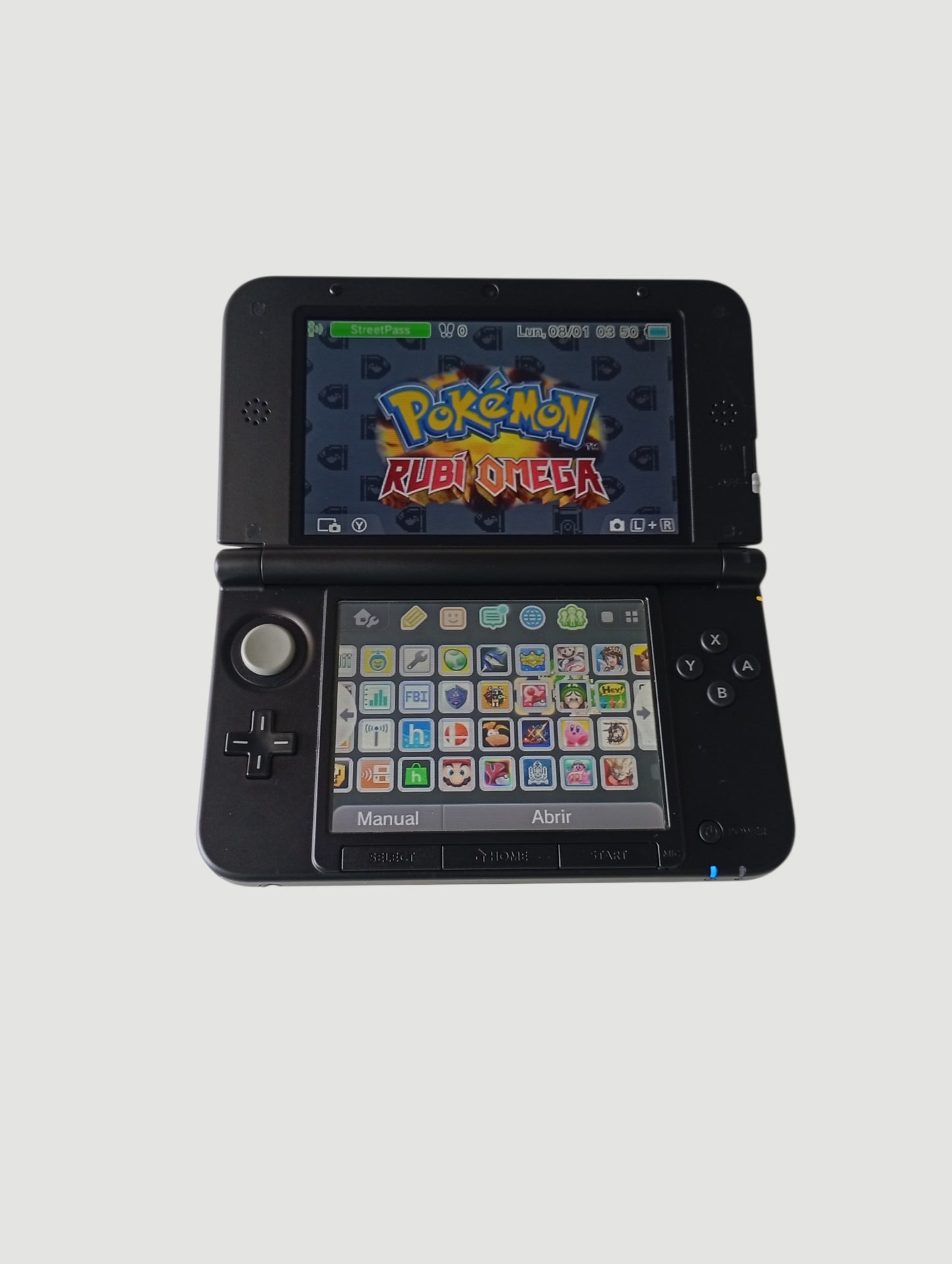 consola nintendo 3ds old xl black liberada en micro sd 32 gb