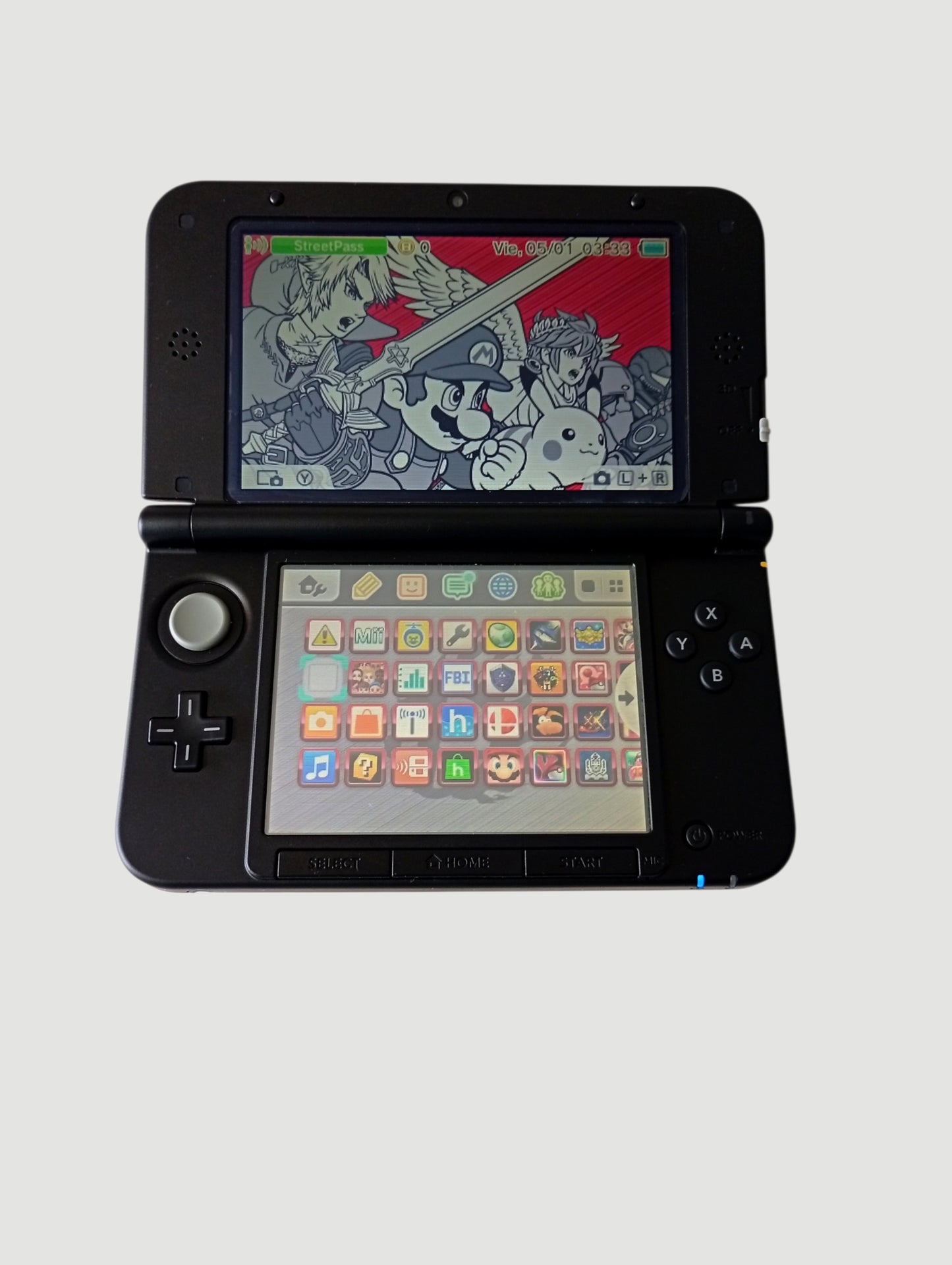 consola nintendo 3ds old xl red liberada en micro sd 32 gb