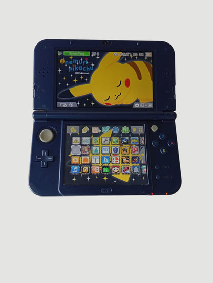 consola nintendo new 3ds xl blue metallic liberada en micro sd 32 gb