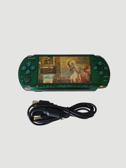 consola psp 3000 spirited green liberada en micro sd 32 gb