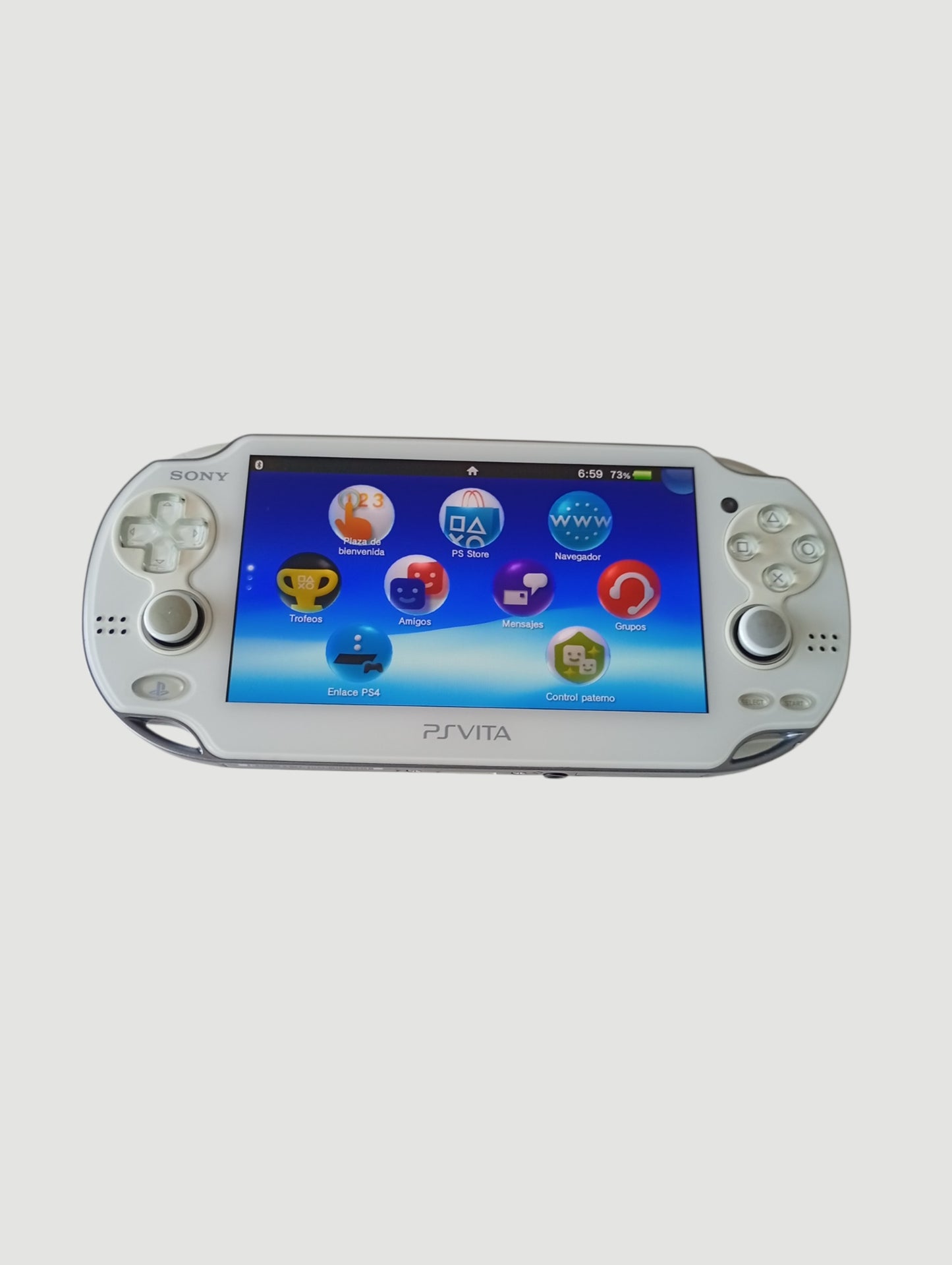 consola psvita fat crystal white en caja liberada en micro sd 32 gb