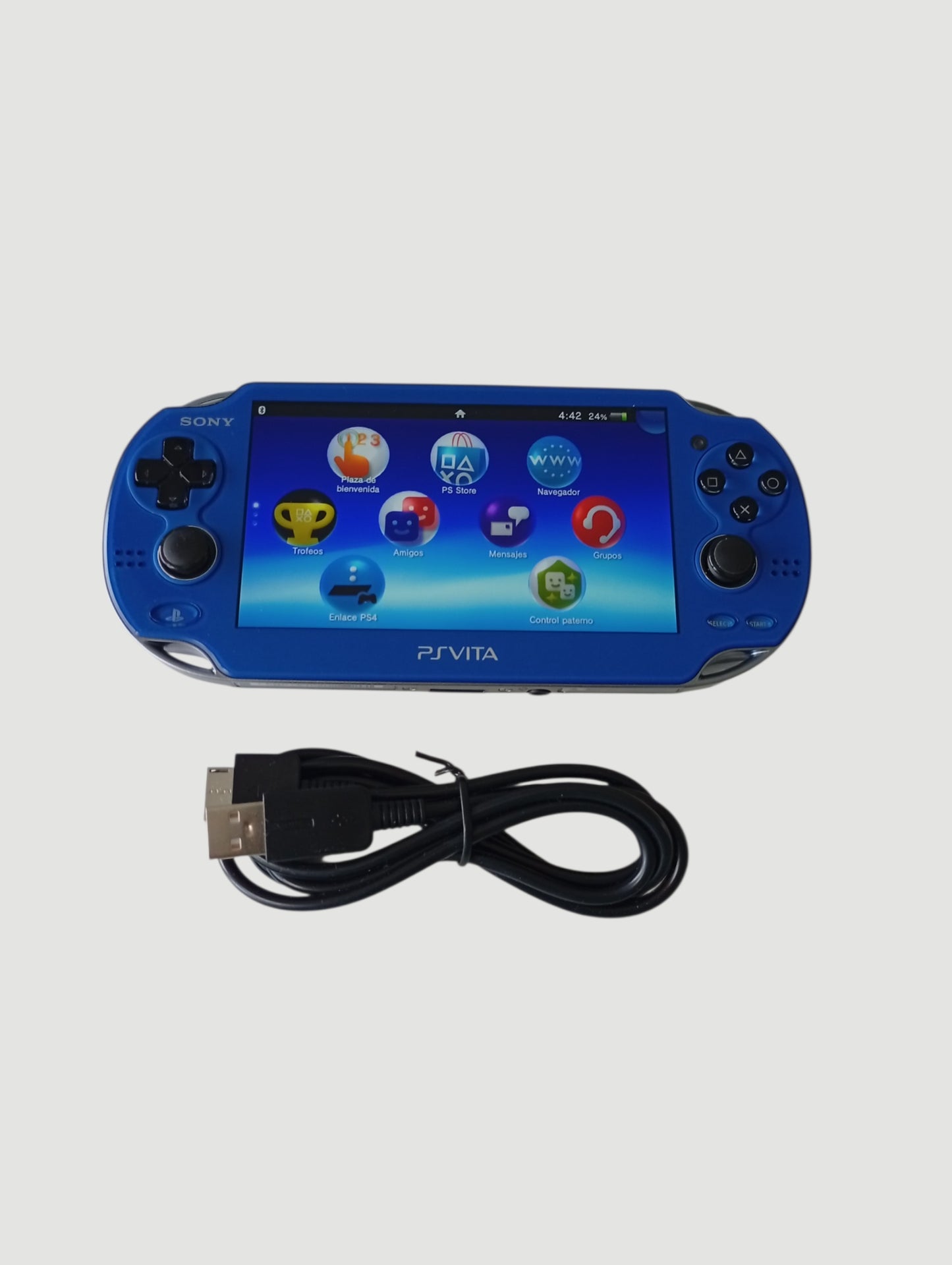 consola psvita fat sapphire blue liberada en micro sd 32 gb
