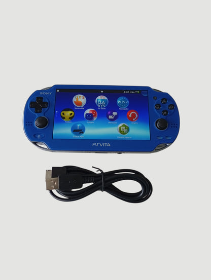 consola psvita fat sapphire blue liberada en micro sd 32 gb