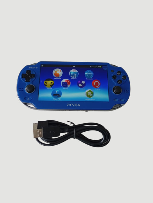 consola psvita fat sapphire blue liberada en micro sd 32 gb