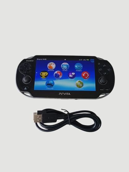 consola psvita fat black liberada en micro sd 32 gb
