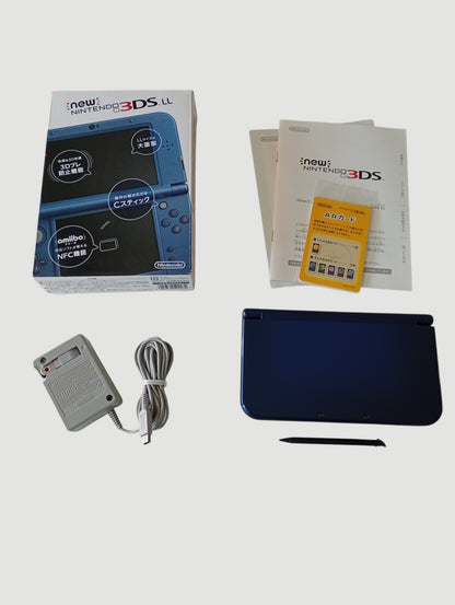 consola nintendo new 3ds xl blue metallic en caja liberada en micro sd 32 gb