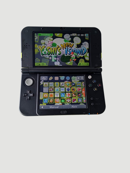consola nintendo new 3ds xl limon liberada en micro sd 32 gb