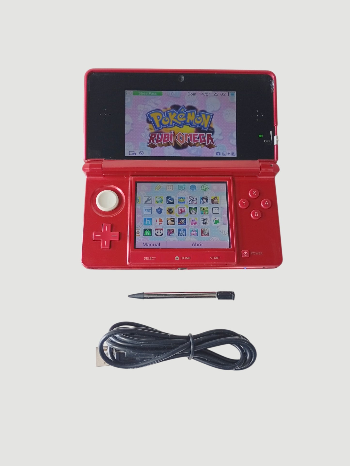 consola nintendo 3ds old red liberada en micro sd 32 gb
