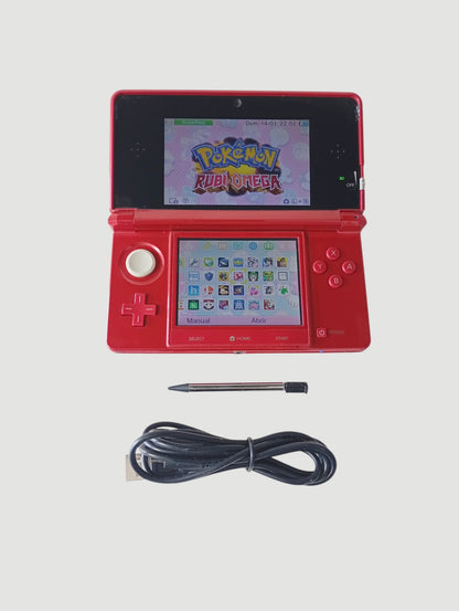 consola nintendo 3ds old red liberada en micro sd 32 gb