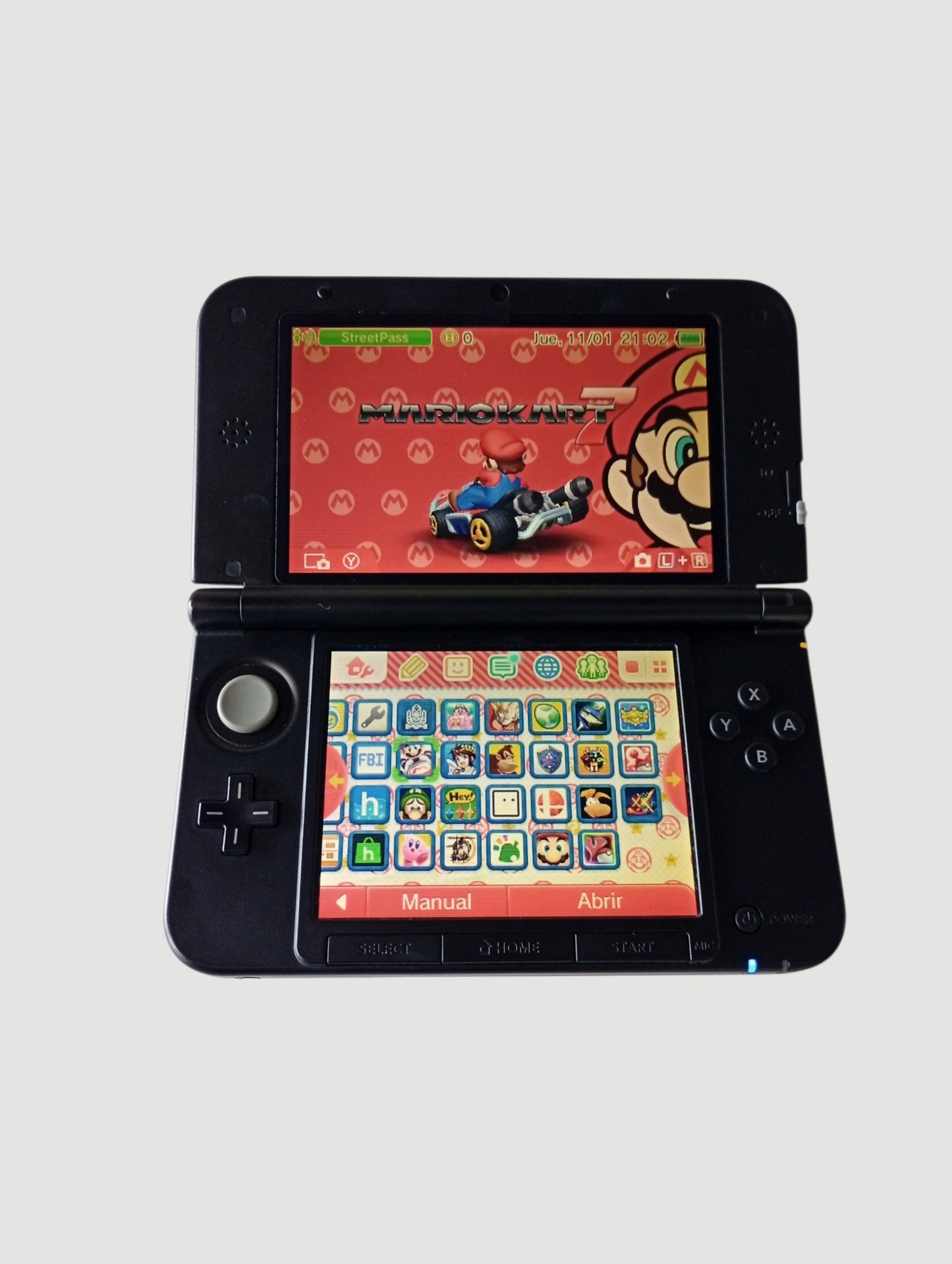 consola nintendo 3ds old xl red liberada en micro sd 32 gb