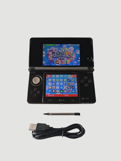 consola nintendo 3ds old black liberada en micro sd 32 gb