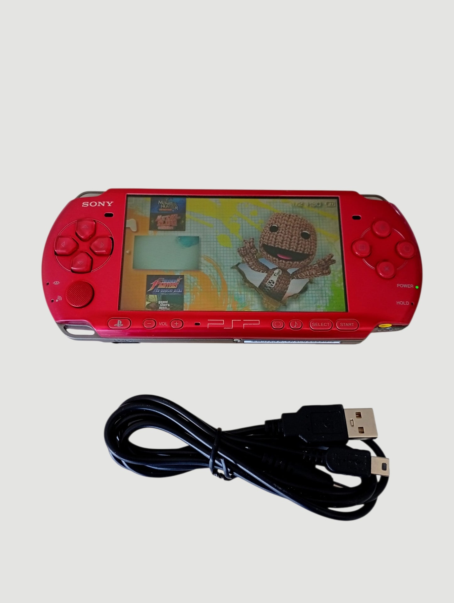 consola psp 3000 carnival red liberada en micro sd 32 gb