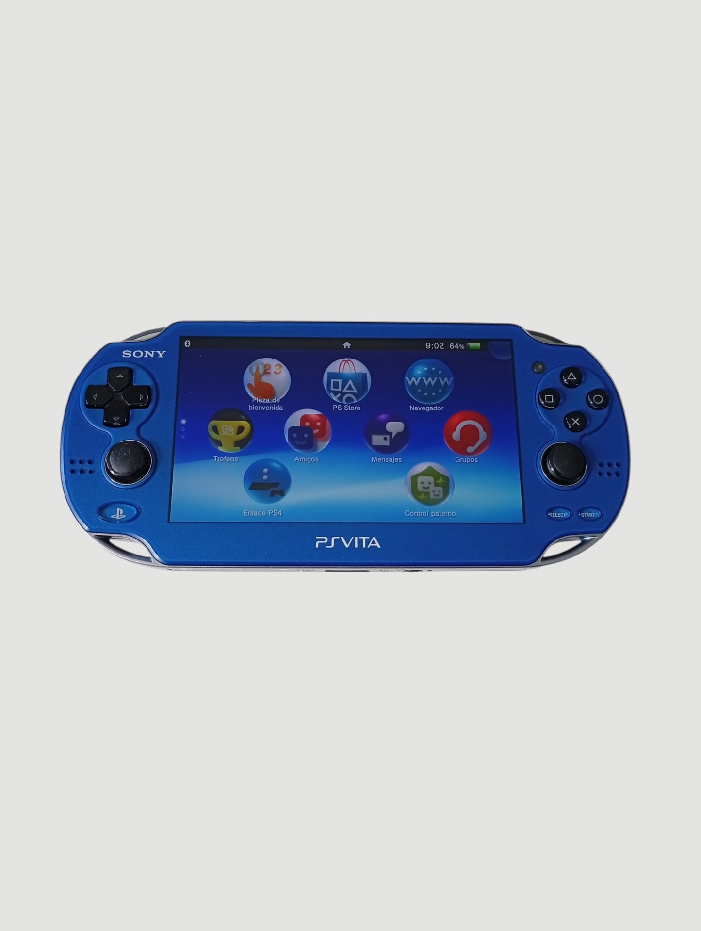 consola psvita fat sapphire blue en caja liberada en micro sd 32 gb