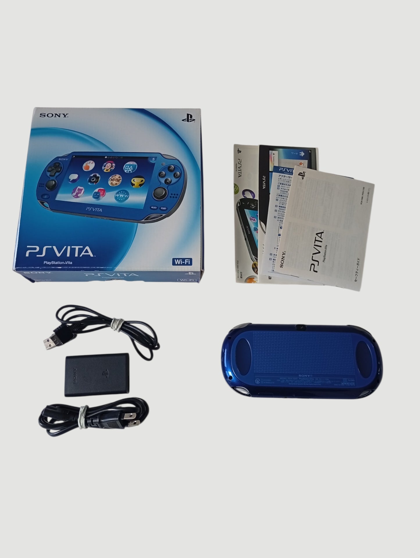 consola psvita fat sapphire blue en caja liberada en micro sd 32 gb
