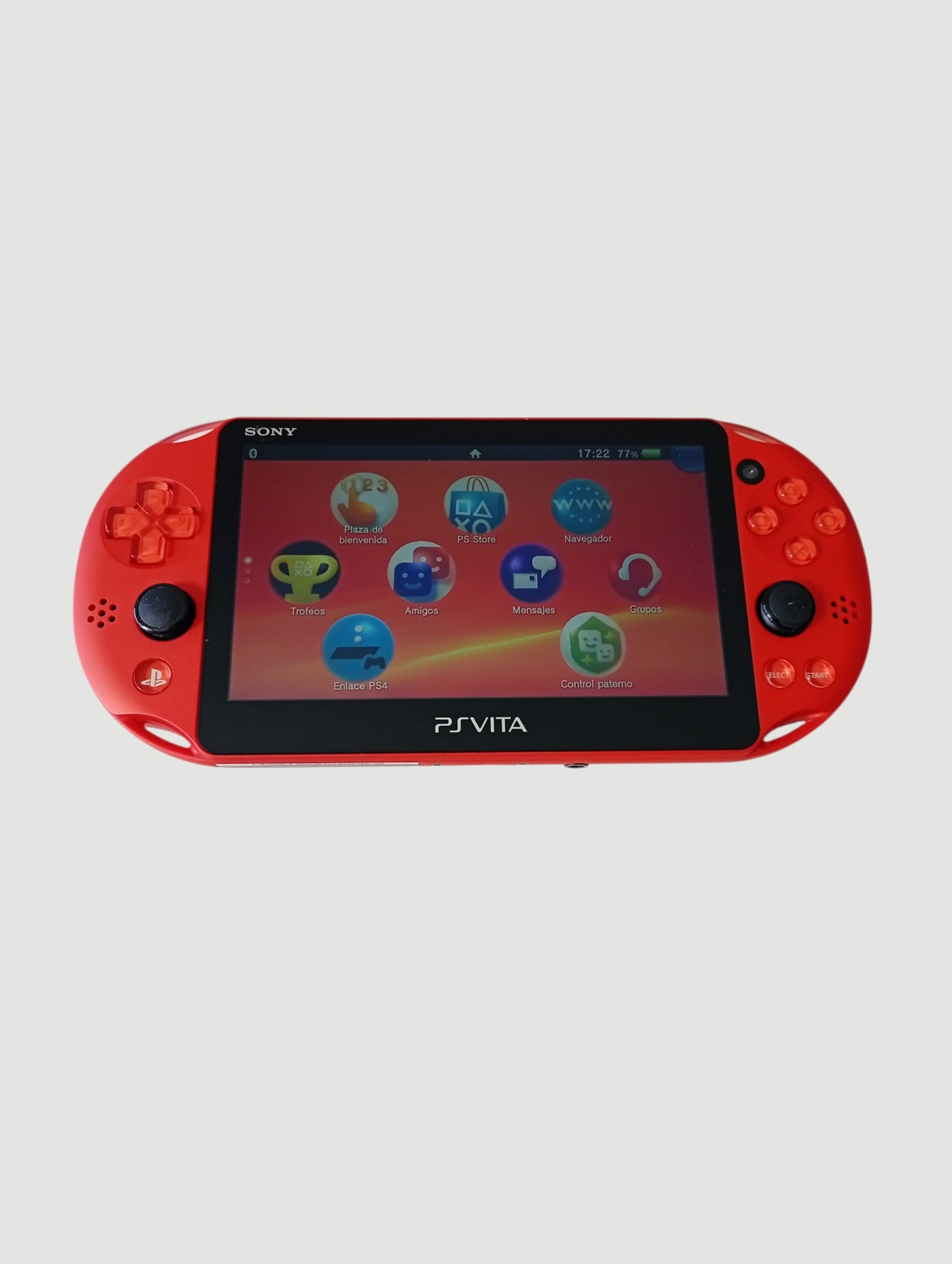 consola psvita slim metallic red en caja liberada en micro sd 32 gb