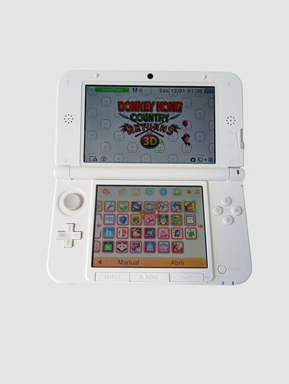 consola nintendo 3ds old xl white en caja liberada en micro sd 32 gb