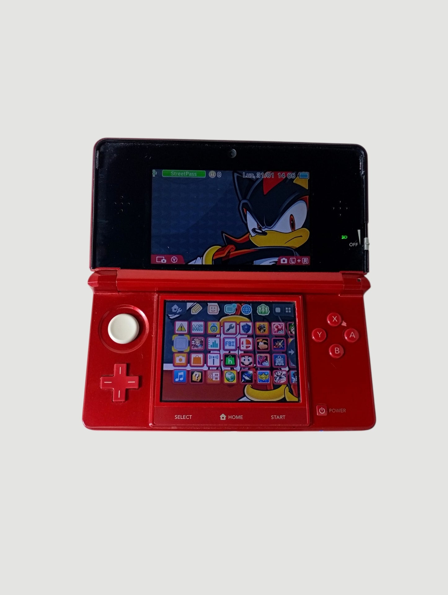 consola nintendo 3ds old red en caja liberada en micro sd 32 gb
