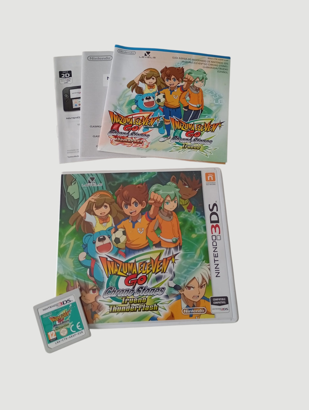 inazuma eleven go chrono stones trueno español original Nintendo 3DS