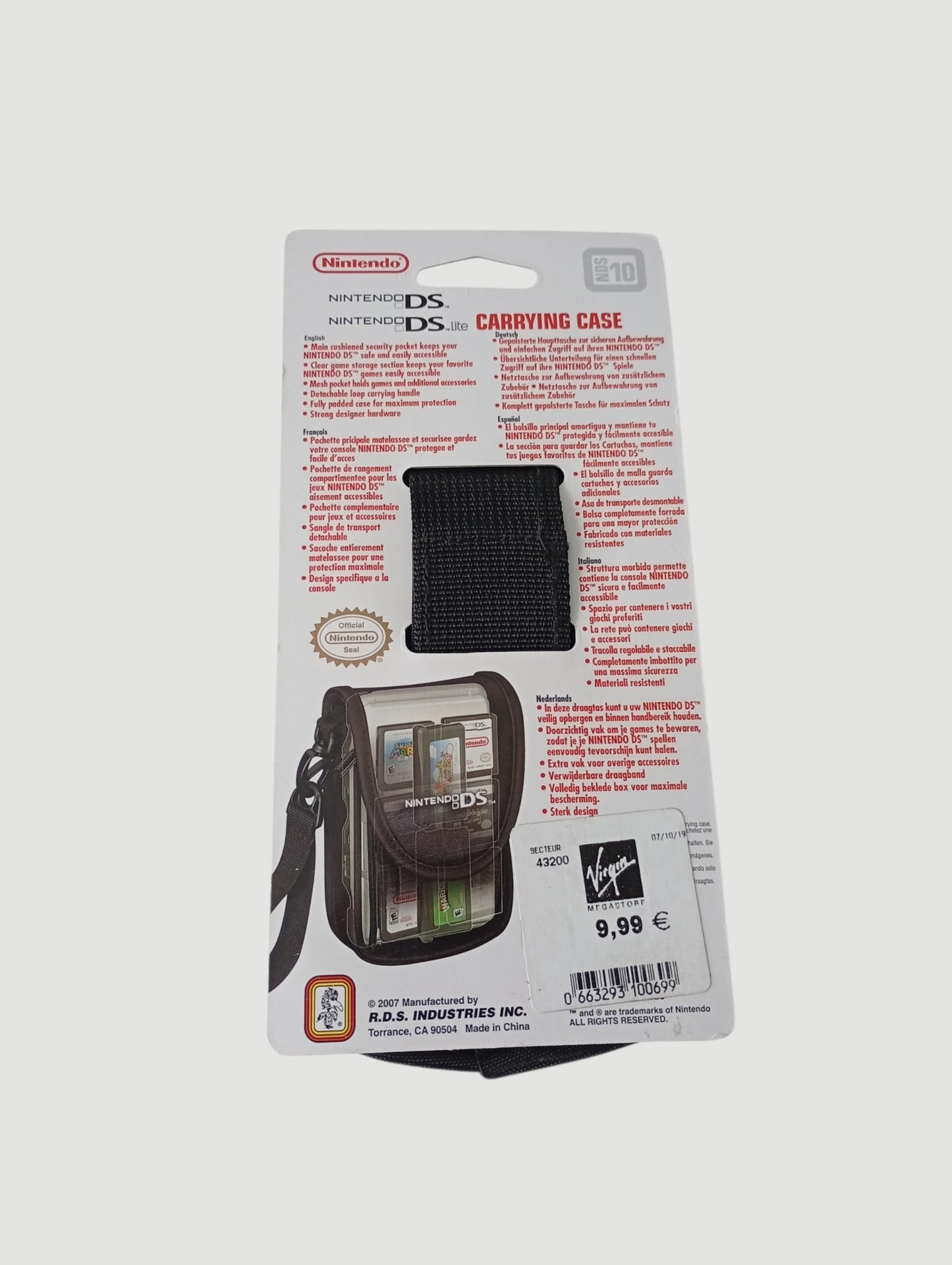 estuche original nintendo ds rosado