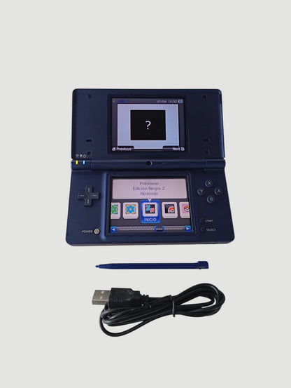 consola nintendo dsi azul metalizada liberada en micro sd 32 gb