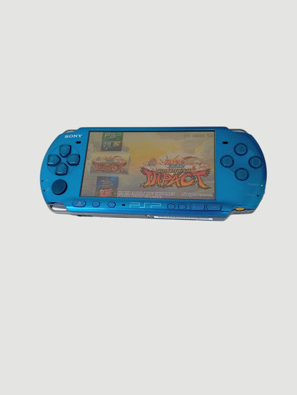 consola psp 3000 carnival blue en caja liberada en micro sd 32 gb