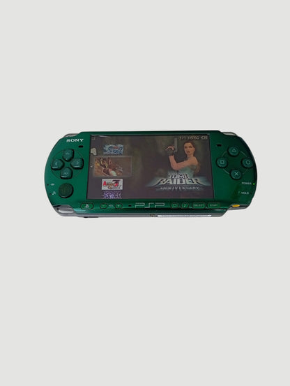 consola psp 3000 spirited green en caja liberada en micro sd 32 gb