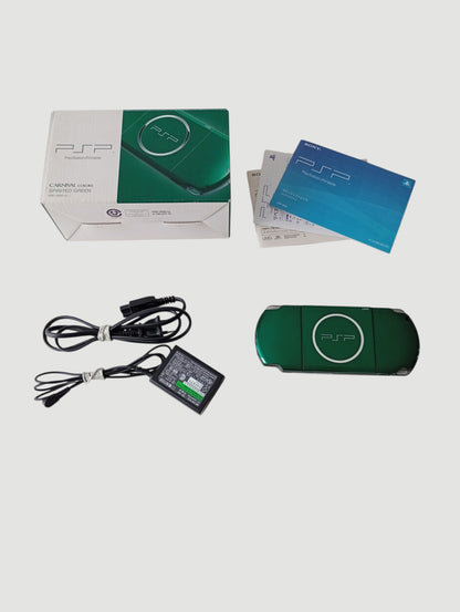 consola psp 3000 spirited green en caja liberada en micro sd 32 gb