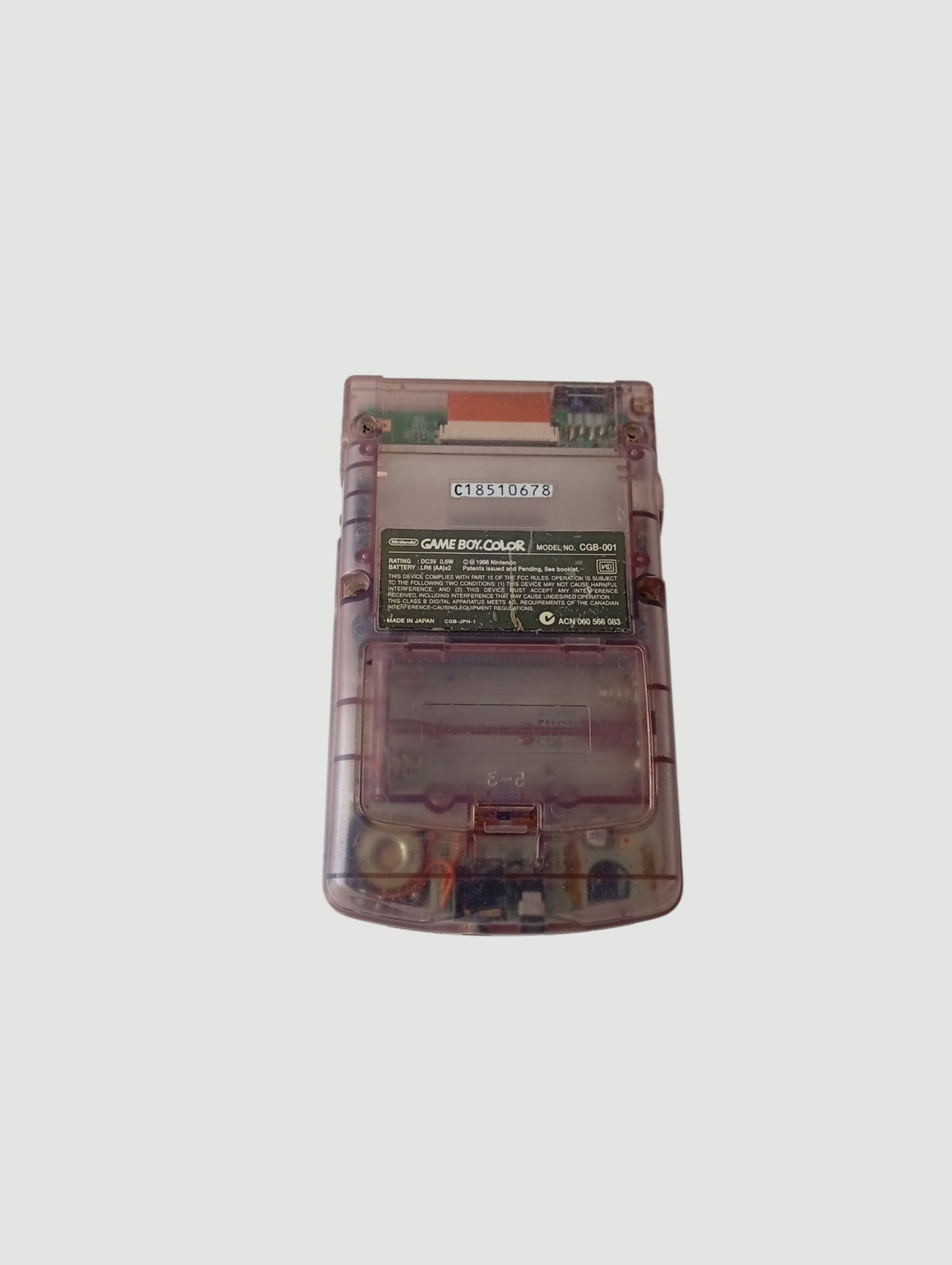 consola game boy color clear purple