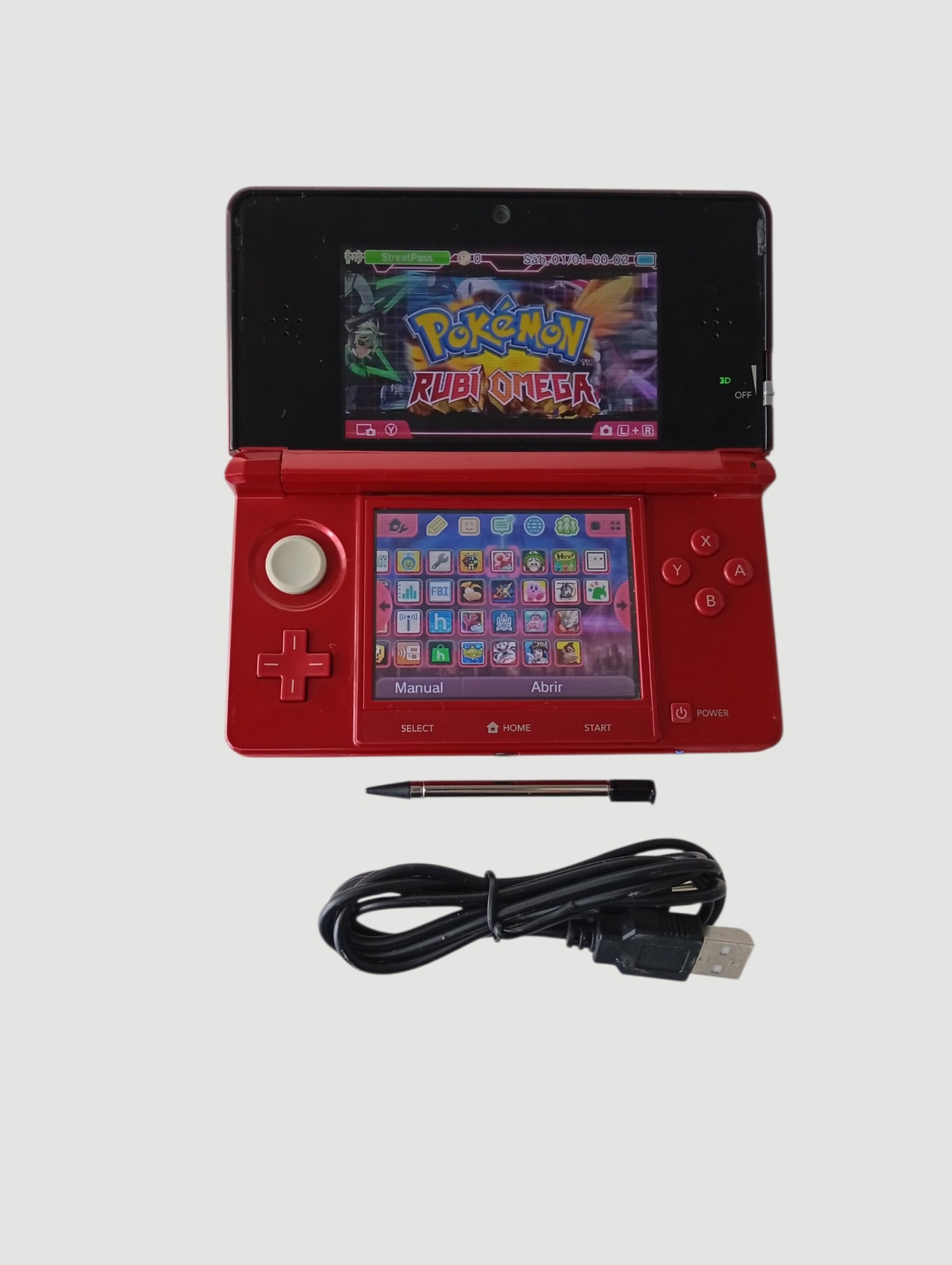 consola nintendo 3ds old red liberada en micro sd 32 gb