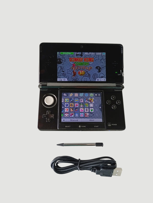 consola nintendo 3ds old black liberada en micro sd 32 gb