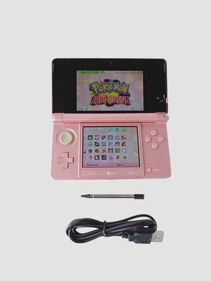 consola nintendo 3ds old pink liberada en micro sd 32 gb