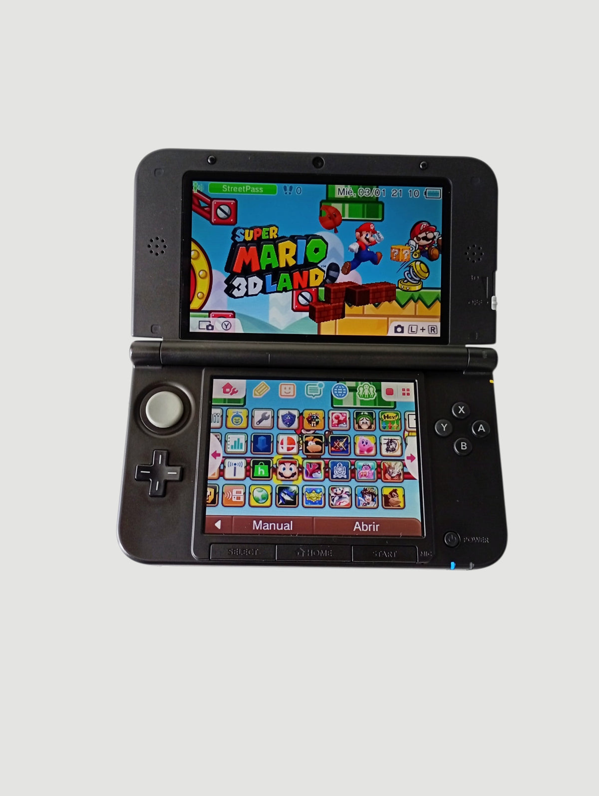 consola nintendo 3ds old xl blue liberada en micro sd 32 gb