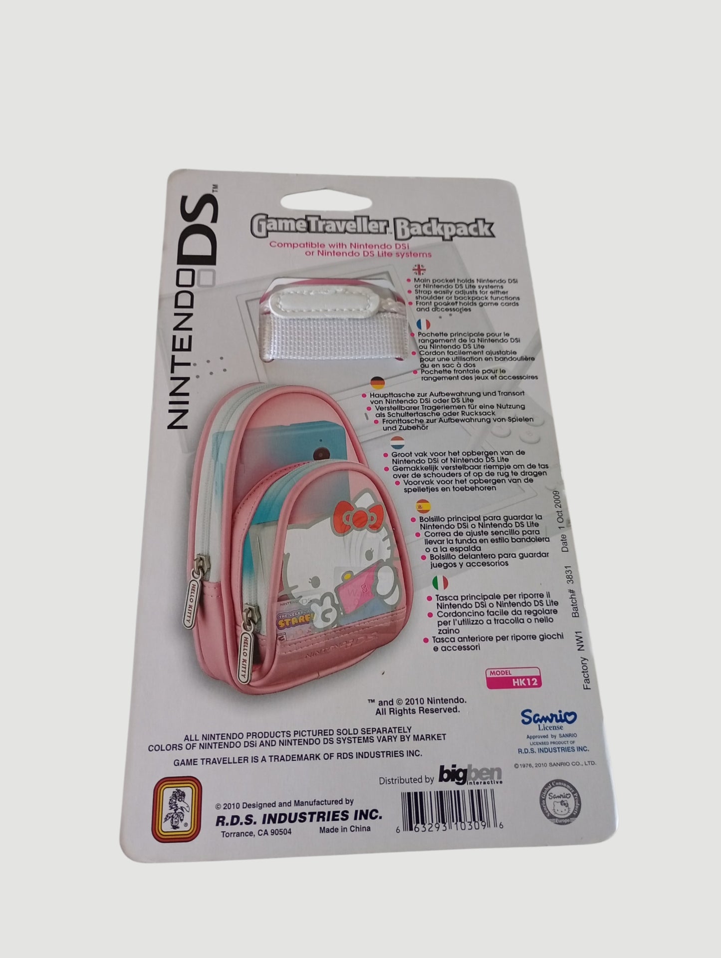 estuche hello kitty rosado  nintendo ds original