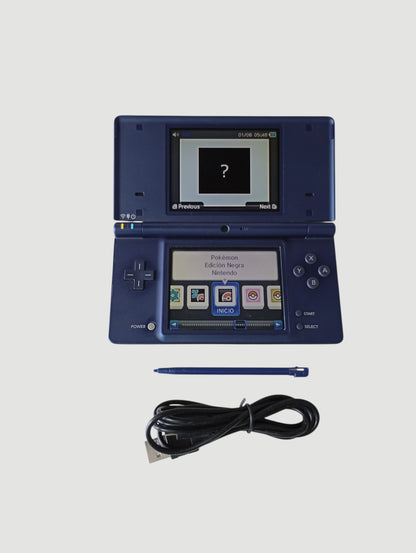 Consola nintendo dsi azul metalizada liberada en micro sd 32 gb