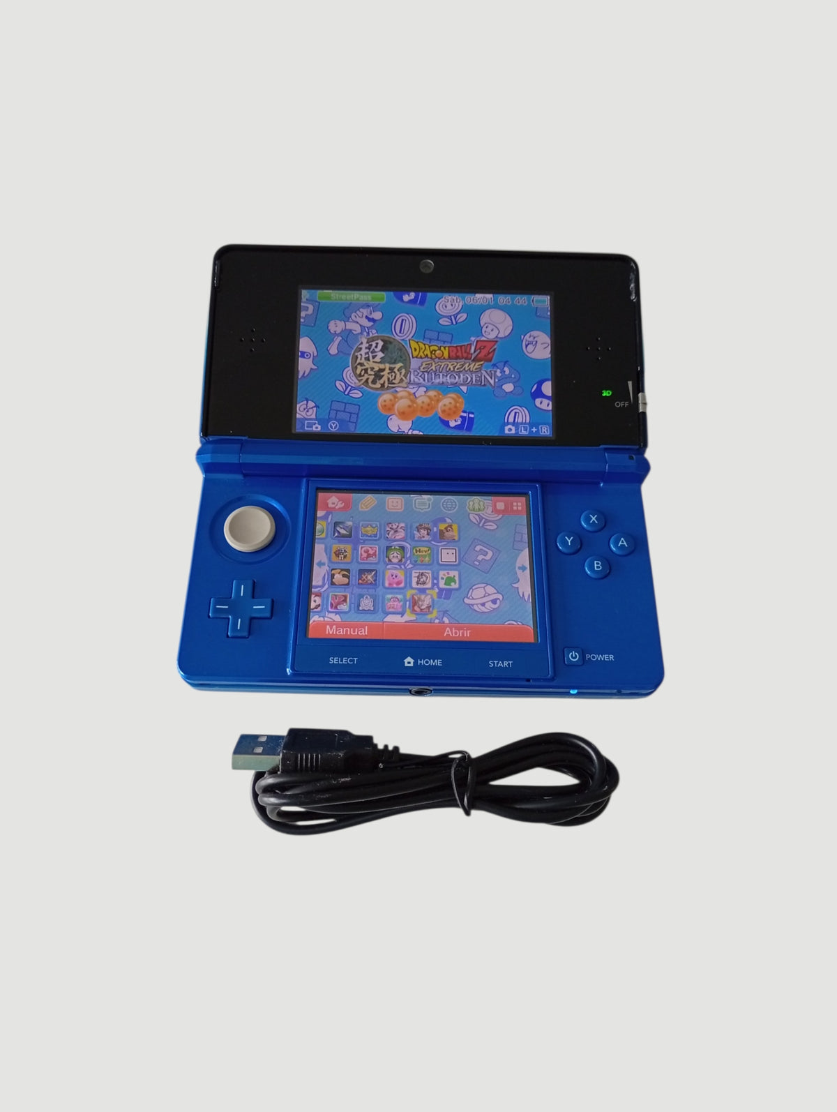 Consola nintendo 3ds old azul liberada en micro sd 32 gb