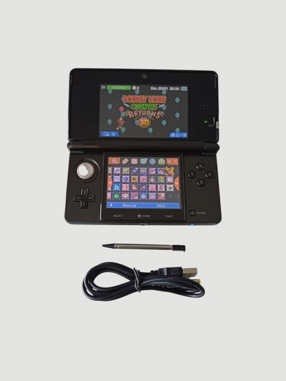 Consola nintendo 3ds old negra liberada en micro sd 32 gb