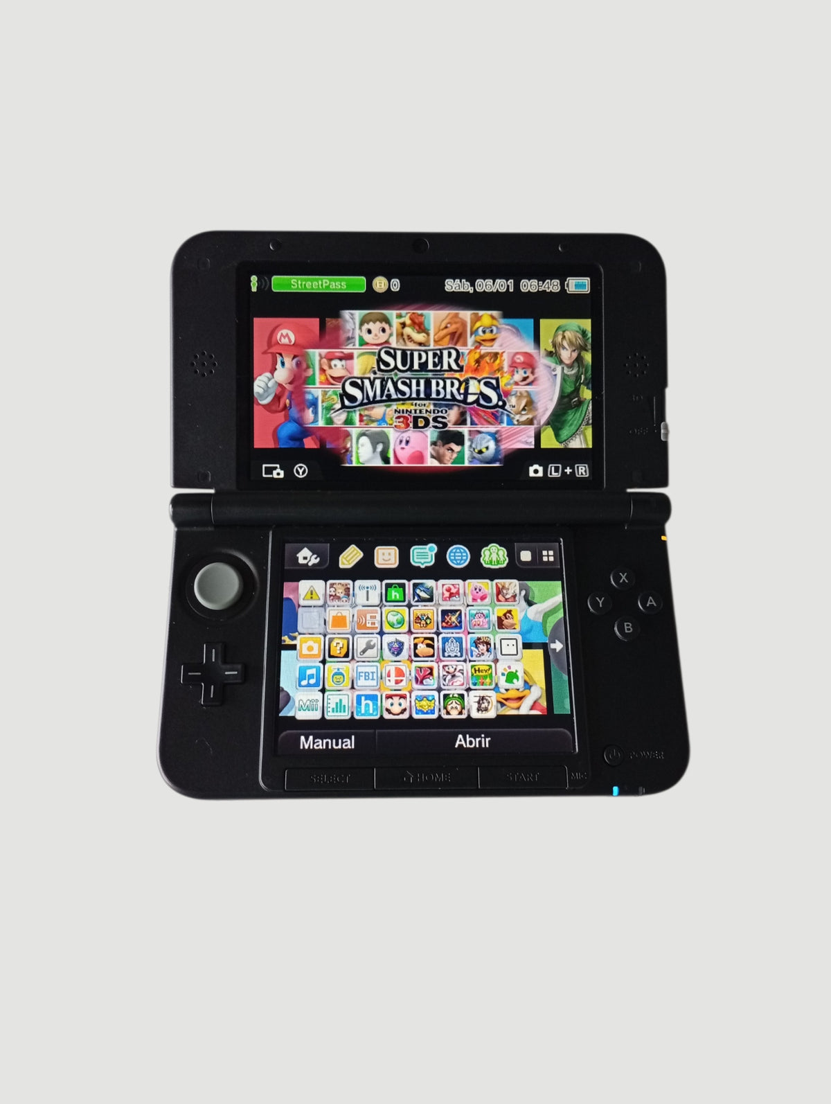 Consola nintendo 3ds old xL roja liberada en micro sd 32 gb