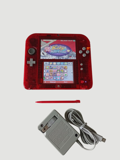 Consola nintendo 2ds edicion especial pokemon rojo liberada en micro sd 32 gb