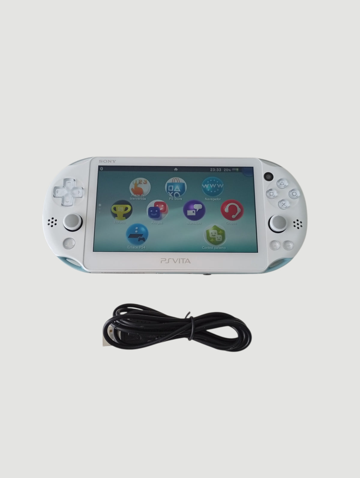 Consola psvita slim celeste blanco liberada en micro sd 32 gb