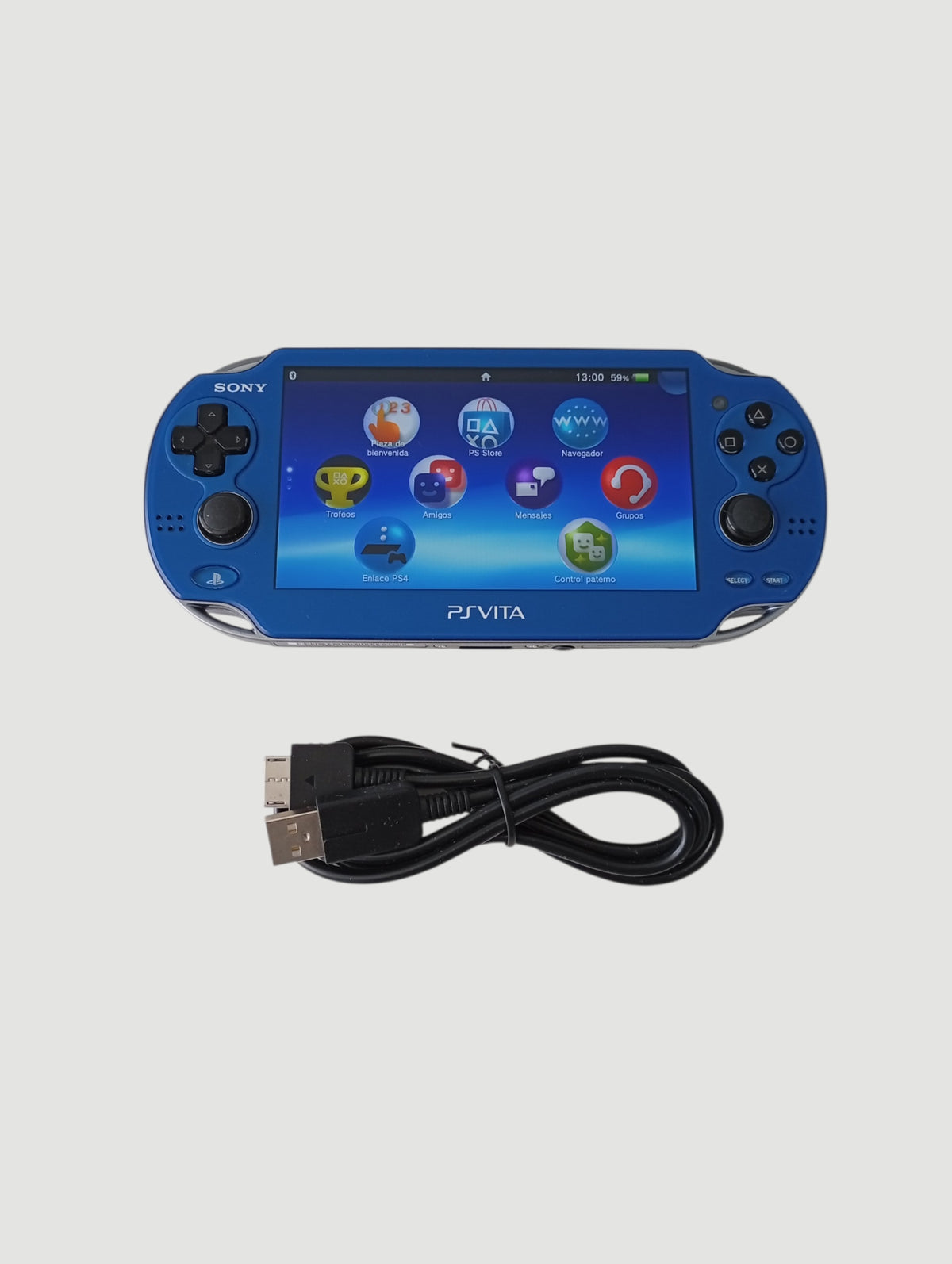 consola psvita fat sapphire blue liberada en micro sd 32 gb