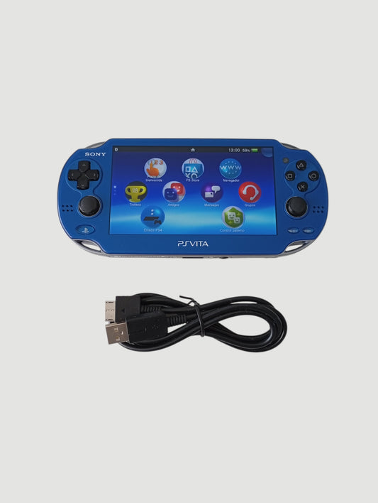 consola psvita fat sapphire blue liberada en micro sd 32 gb
