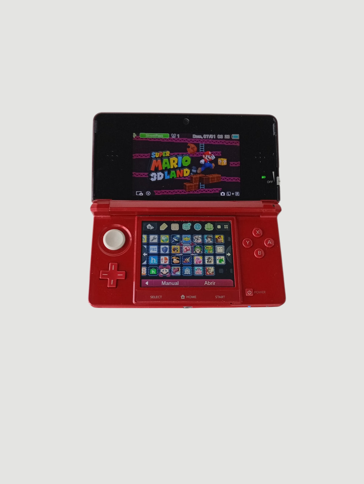 consola nintendo 3ds old red en caja liberada en micro sd 32 gb