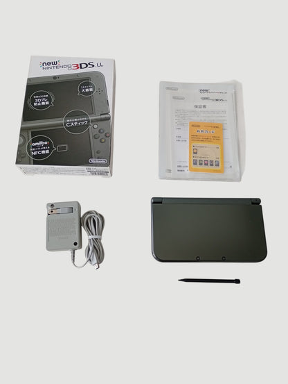 consola nintendo new 3ds xl metallic black en caja liberada en micro sd 32 gb