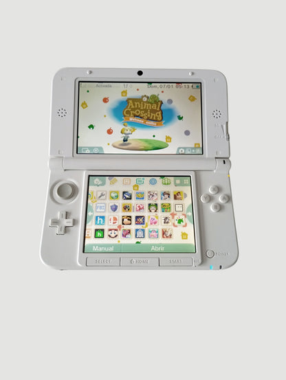 Consola nintendo 3ds old xL edicion especial animal crossing liberada en micro sd 32 gb