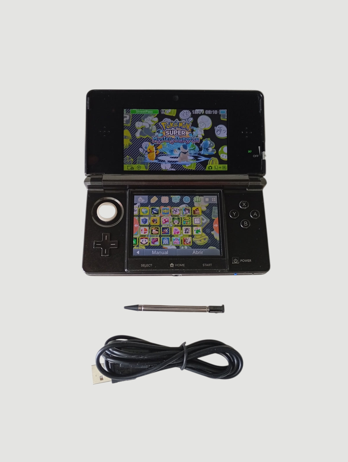Consola nintendo 3ds old negra liberada en micro sd 32 gb
