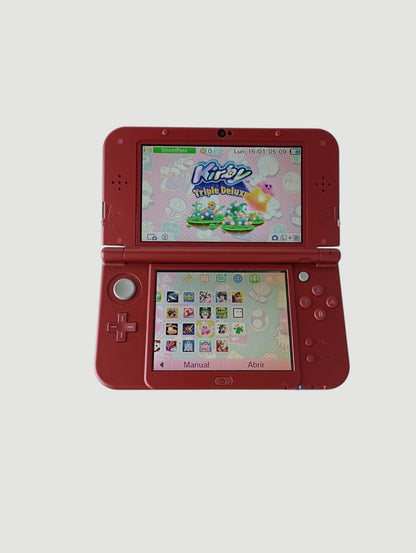 Consola nintendo new 3ds xl metallic red en caja liberada en micro sd 32 gb