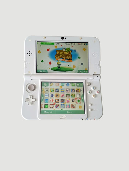 Consola nintendo new 3ds xl edicion especial animal crossing liberada en micro sd 32 gb