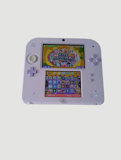 consola nintendo 2ds edicion especial lavanda liberada en micro sd 32 gb